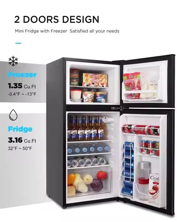 黑色雪櫃#小型雪櫃#迷你雪櫃一級能源#冷藏冷凍雪櫃