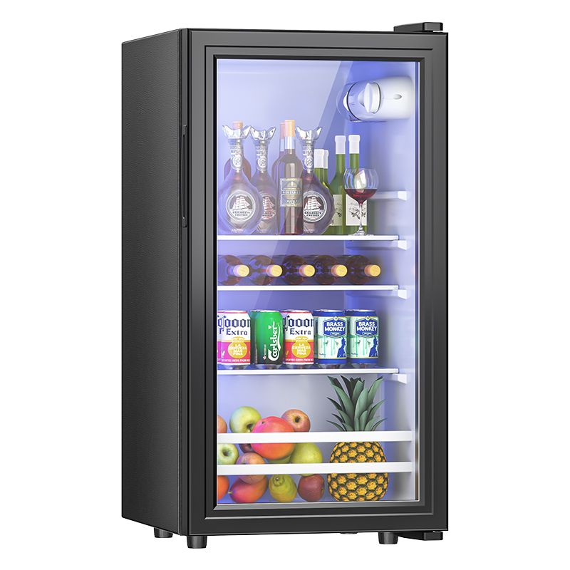 【迷你雪櫃】BC-76透明玻璃冰吧|76升三層分區|七段控溫±1°C|45dB超靜音|納米樓神器|香港三腳插頭|免費順豐送貨